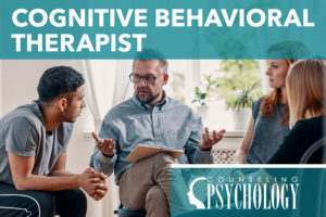 Cognitive Behavioral Therapist in a group therapist session with patients.