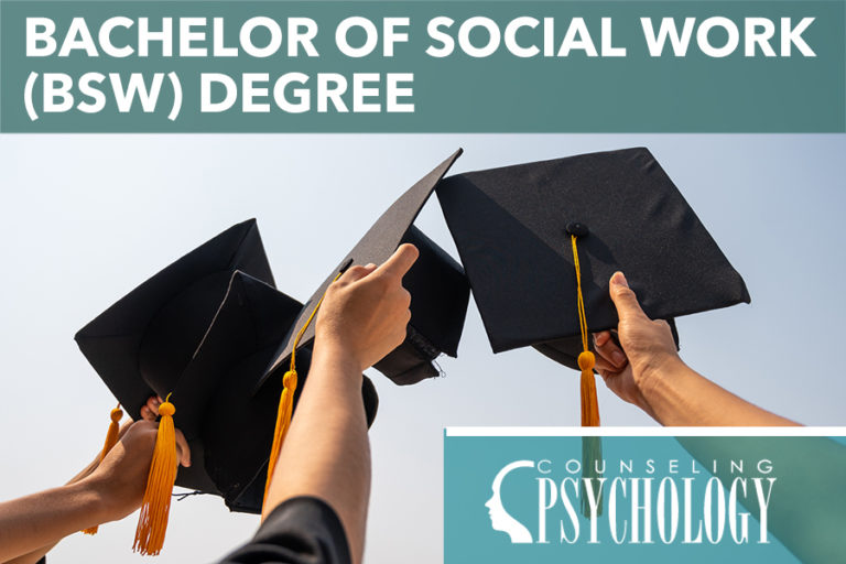 Bachelor of Social Work (BSW) Degrees with graduation caps