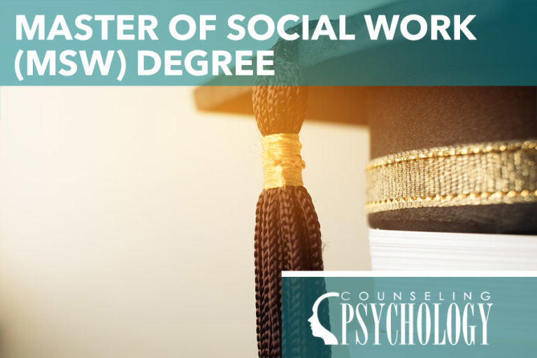 Graduation cap of a student who graduated with a Master of Social Work (MSW) degree