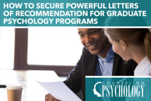 Admission counselor working with potential students for her psychology graduate acceptance.