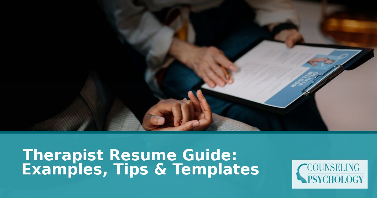 Therapist Resume Guide: Examples, Tips & Templates
